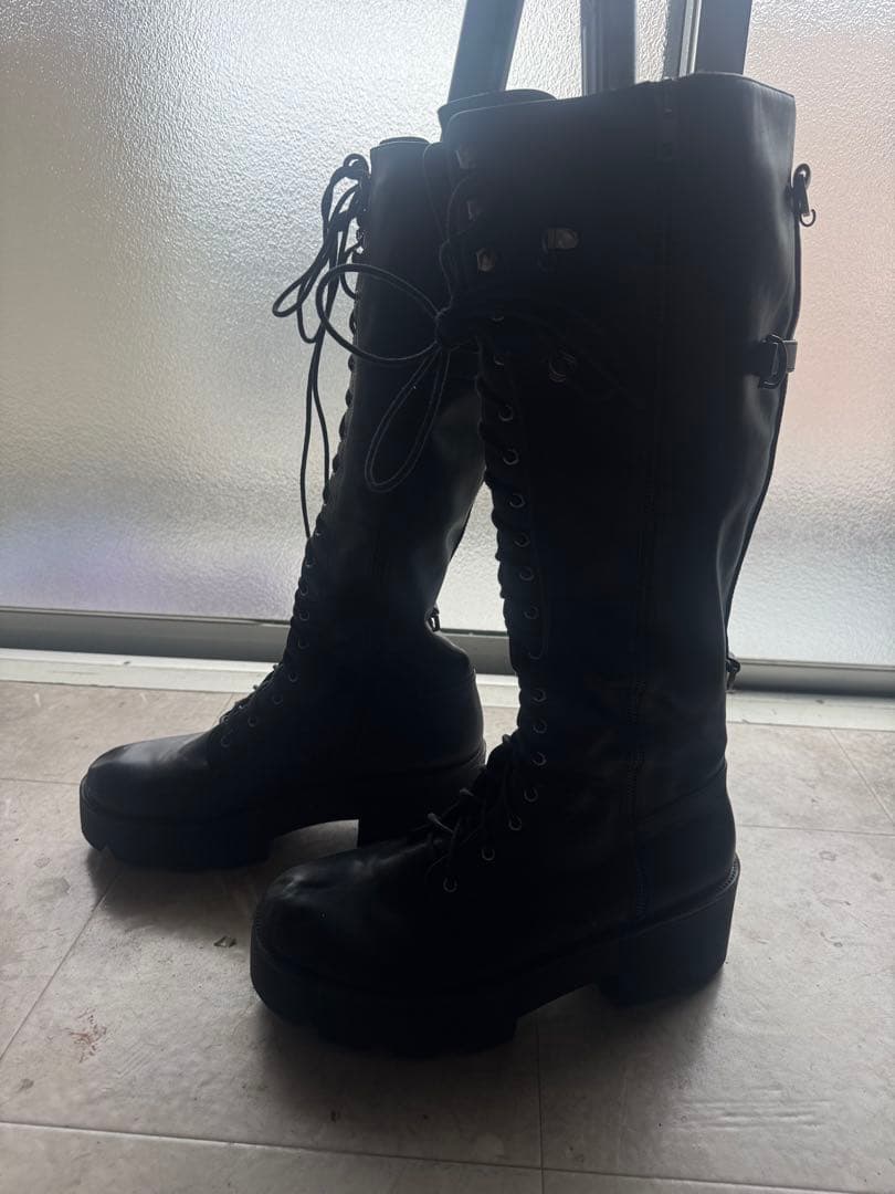 m*h様 厚底レザー ロングブーツ