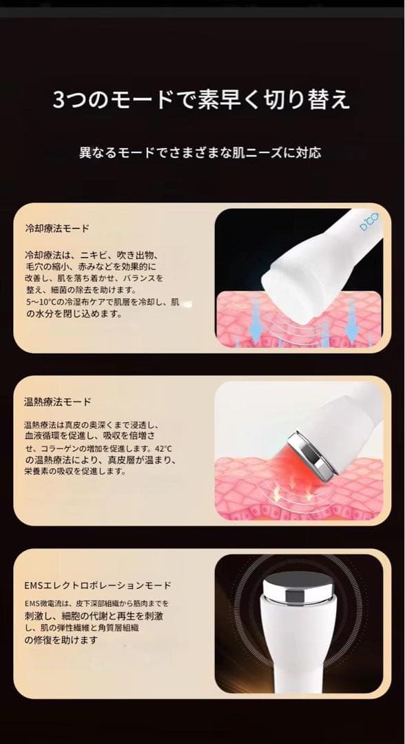 Dcool pro！テラヘルツ波 エレクトロポレーション フェイス＆バストケア