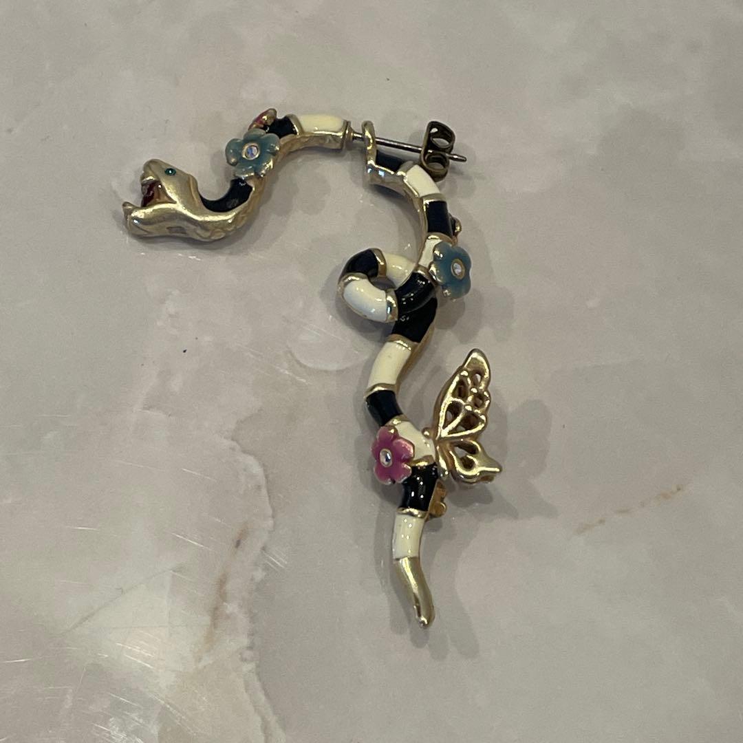 美品 アナスイ エデン 蛇 ピアス 干支