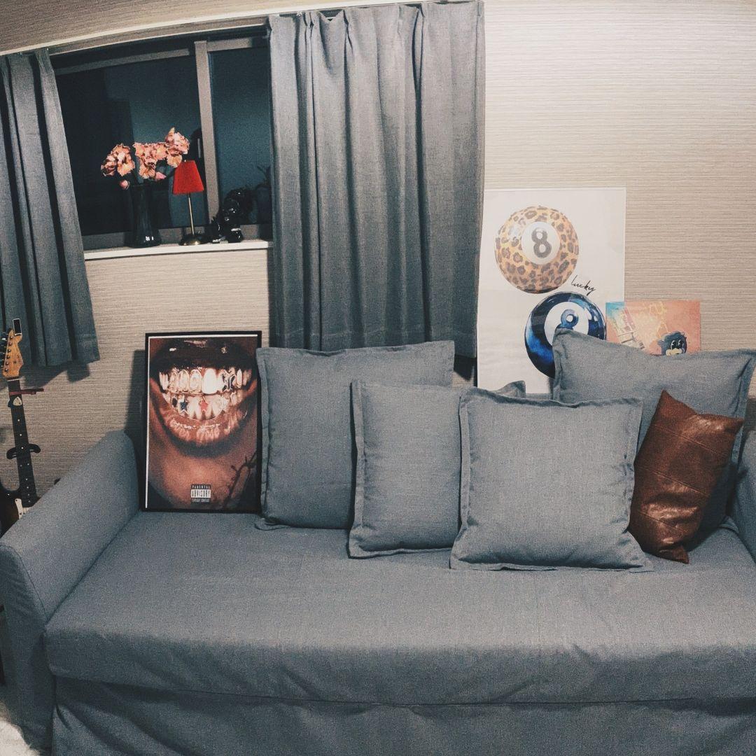 イケア ホルムスンド 3人掛けソファベッド 引き取りのかた19800円