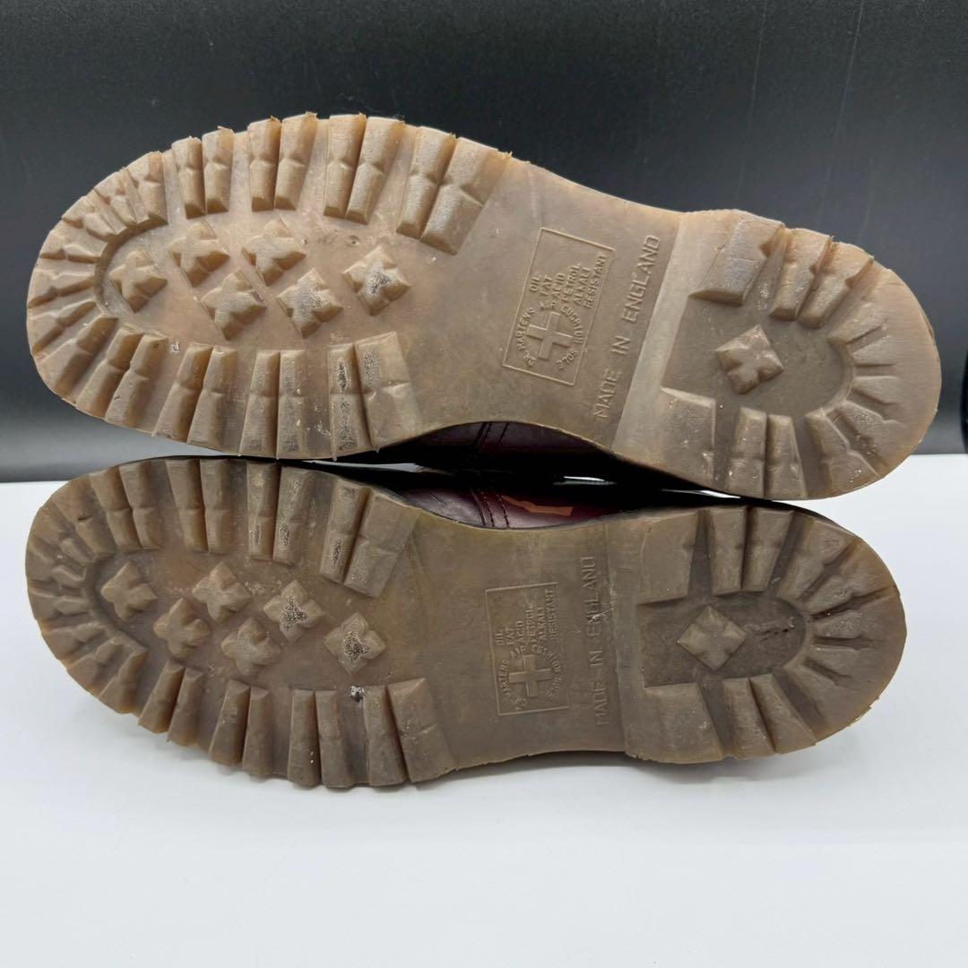 レア/UK9 ドクターマーチン イングランド製 スチールトゥ シングルモンク 茶