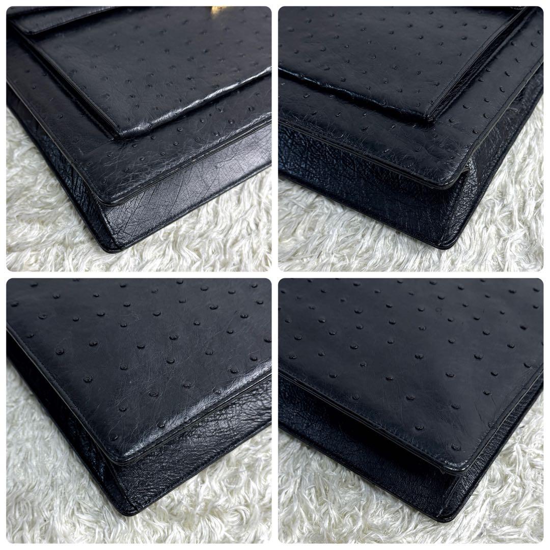 タグ付き　極美品　定価58万　バリー　オーストリッチ　ビジネスバッグ　A4収納