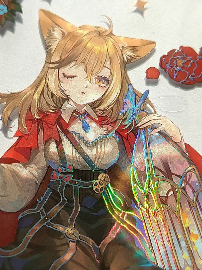 ☆再販☆J57＃赤狐烟雨(镭射银)一木一横墨魚様マステ切り売り海外人物