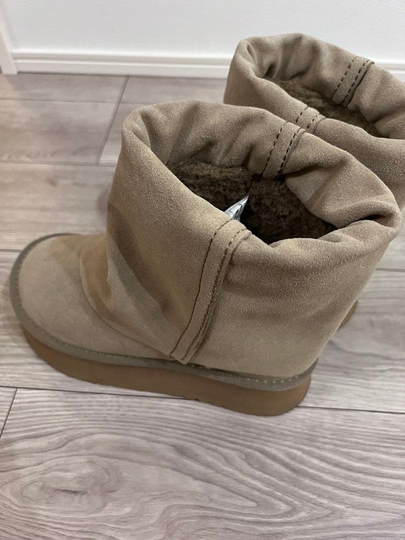 rockfish weatherwear ベージュ スエード ムートンブーツ