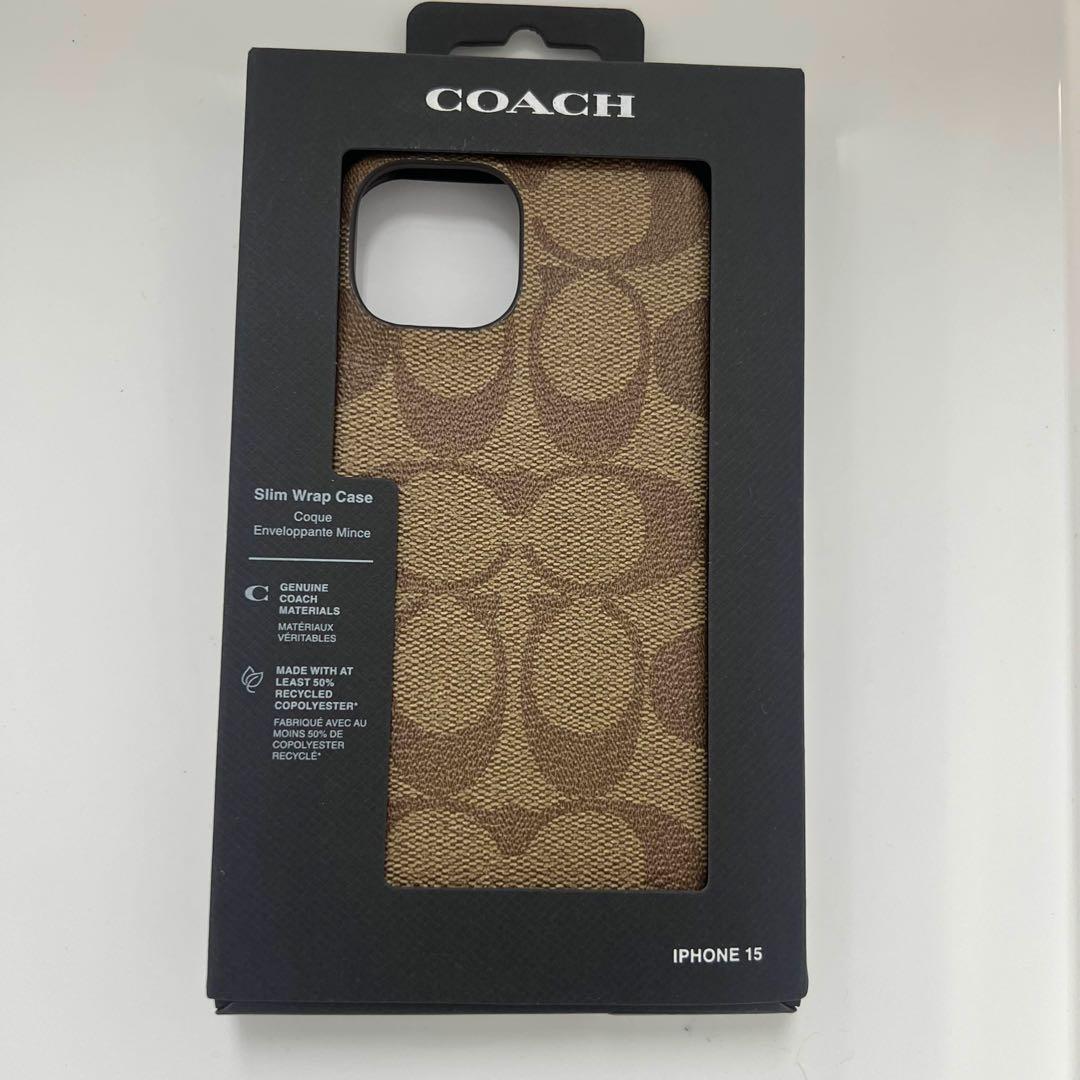 ☆新商品入荷☆ COACH iPhone15 ケース・シグネチャー キャンバス