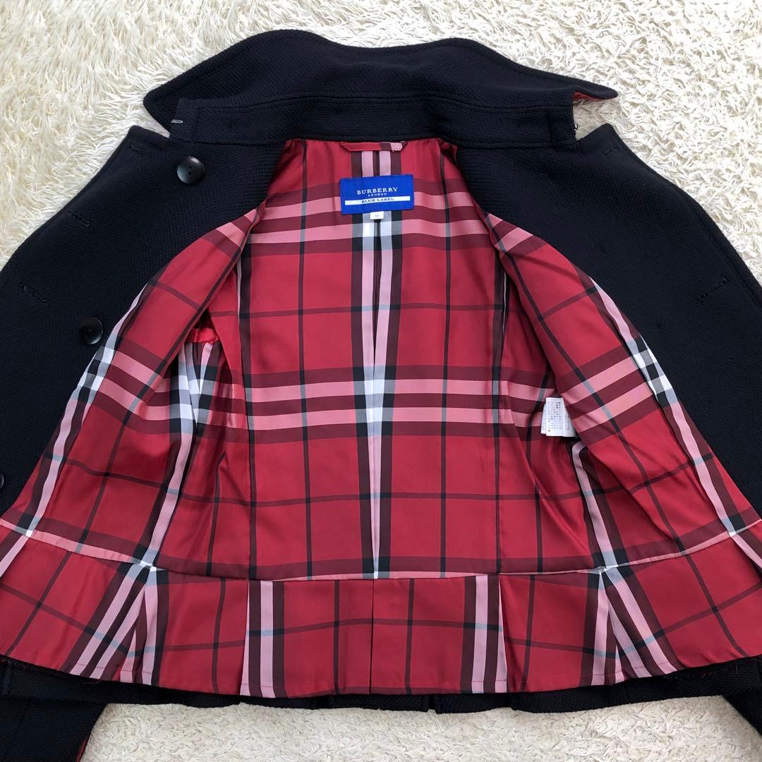 希少・美品✨バーバリーブルーレーベル ピーコート ナポレオン ジャケット 黒 M