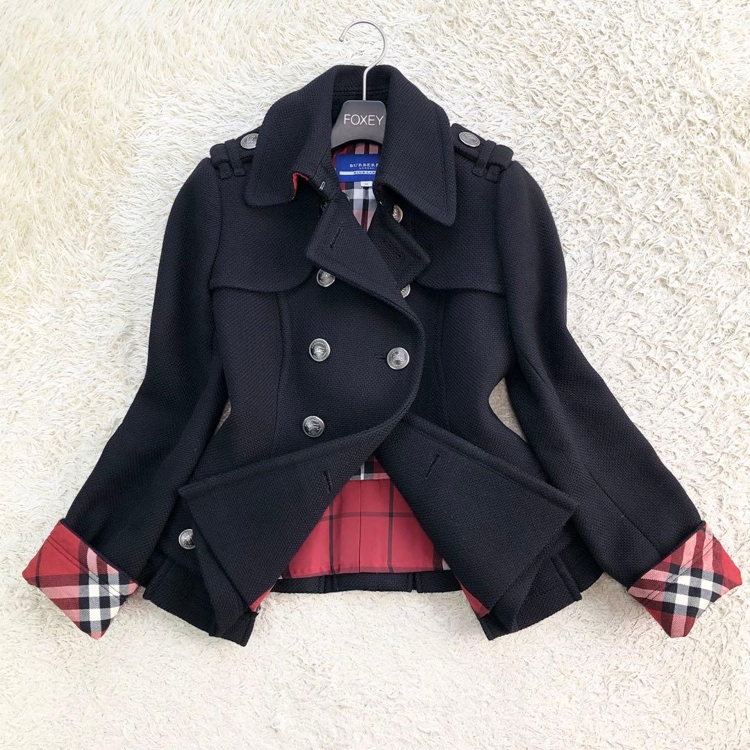 希少・美品✨バーバリーブルーレーベル ピーコート ナポレオン ジャケット 黒 M
