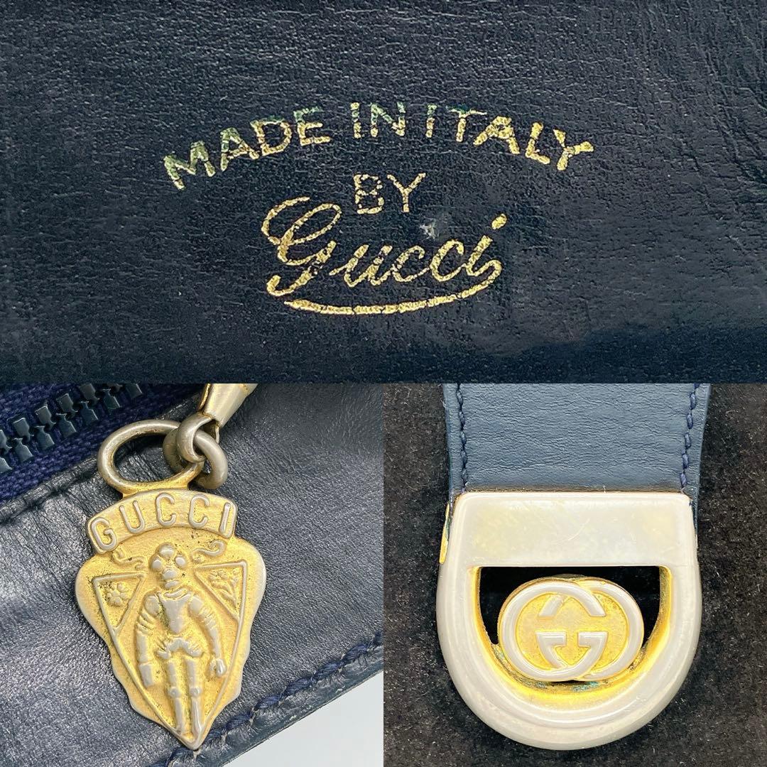 【GUCCI】ショルダーバッグ　シェリーライン　スエード　ブラウン　自立