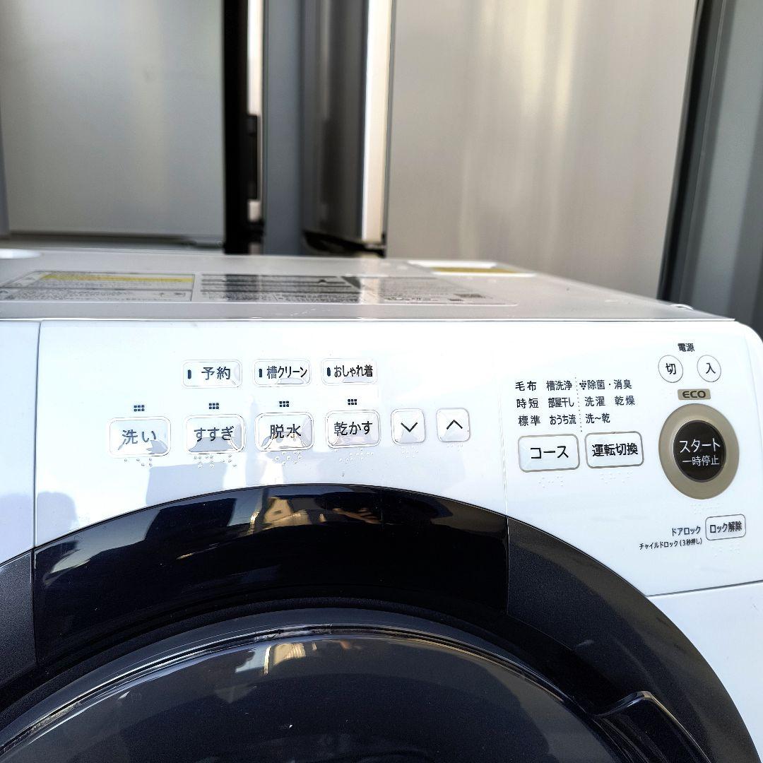 運搬取付無料！おしゃれホワイト・純正SHARPのドラム式洗濯機！完全動作品・美品