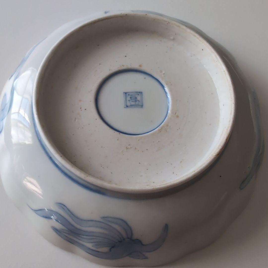 古伊万里焼　鶴に亀　6枚入り