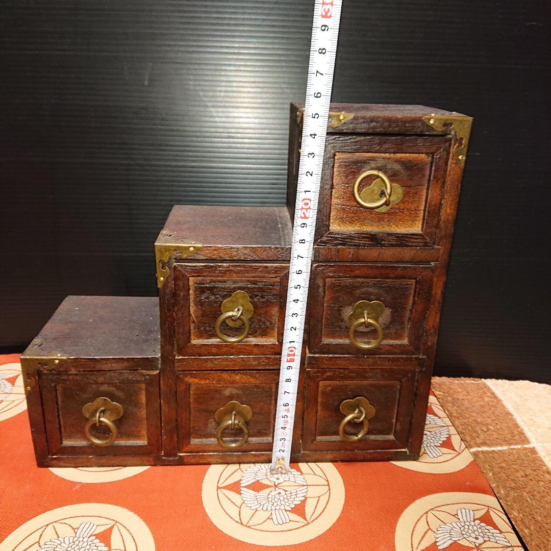 アンティーク小物入れ木製レトロ