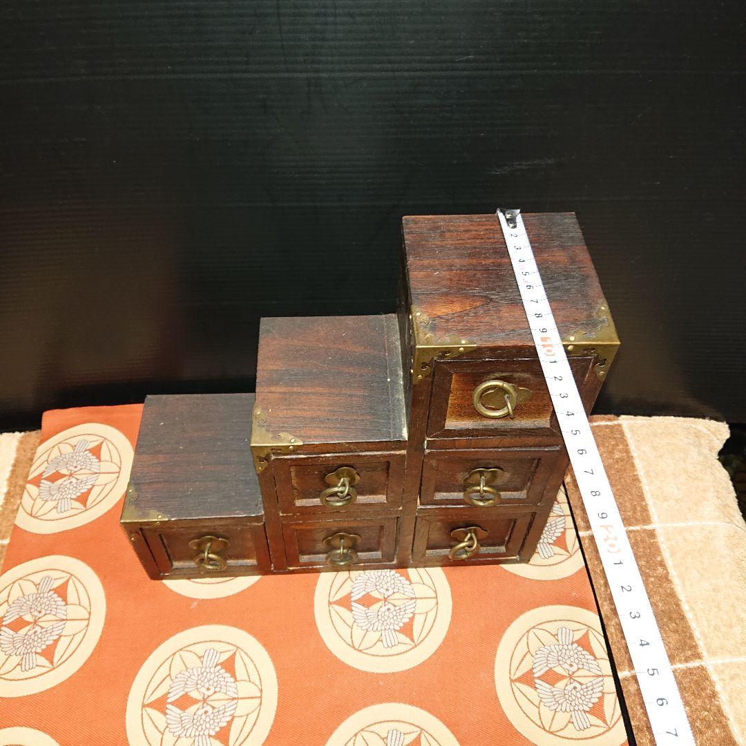 アンティーク小物入れ木製レトロ