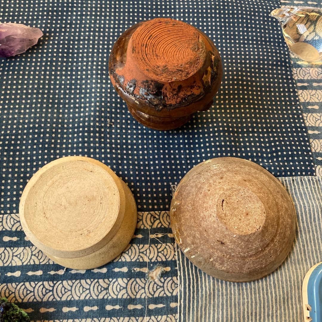 灯火器　灯台　ともしだい 灯明皿　油皿　燈明灯　古民具　たんころ　ひょうそく3客