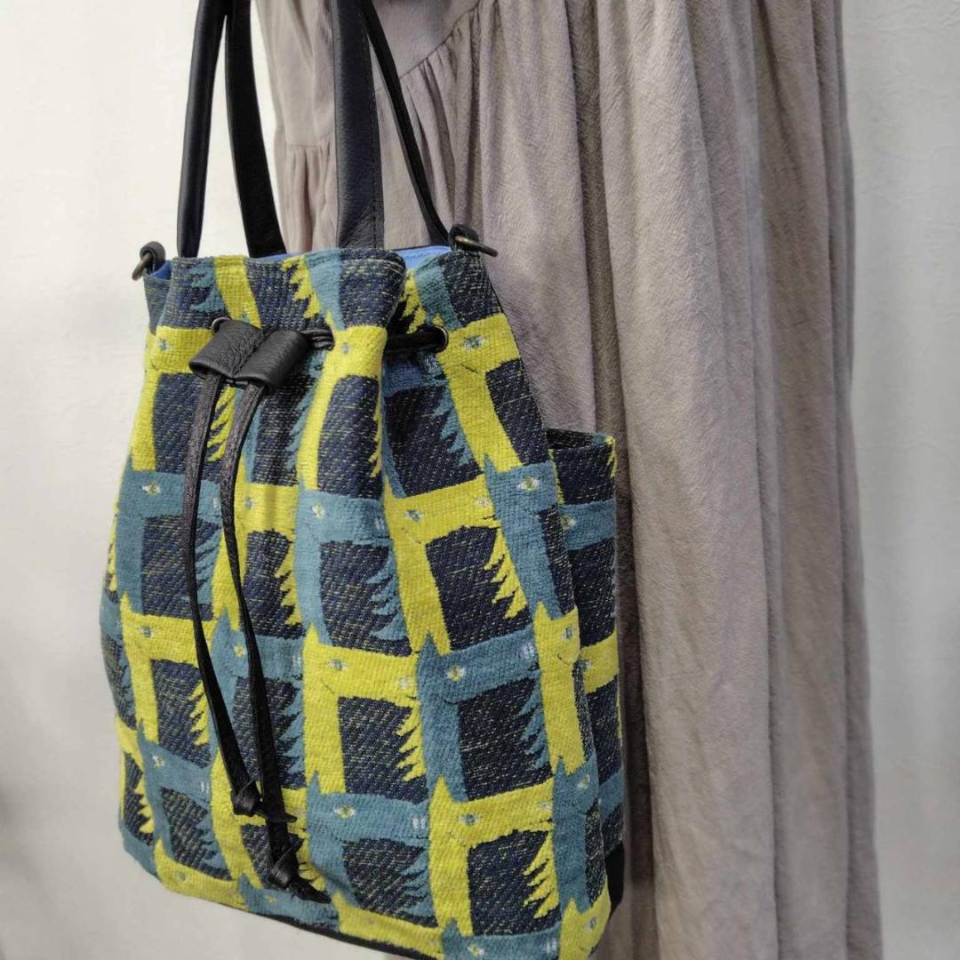 しののめ様/thoroughbredサラブレットネイビー/巾着Lサイズ