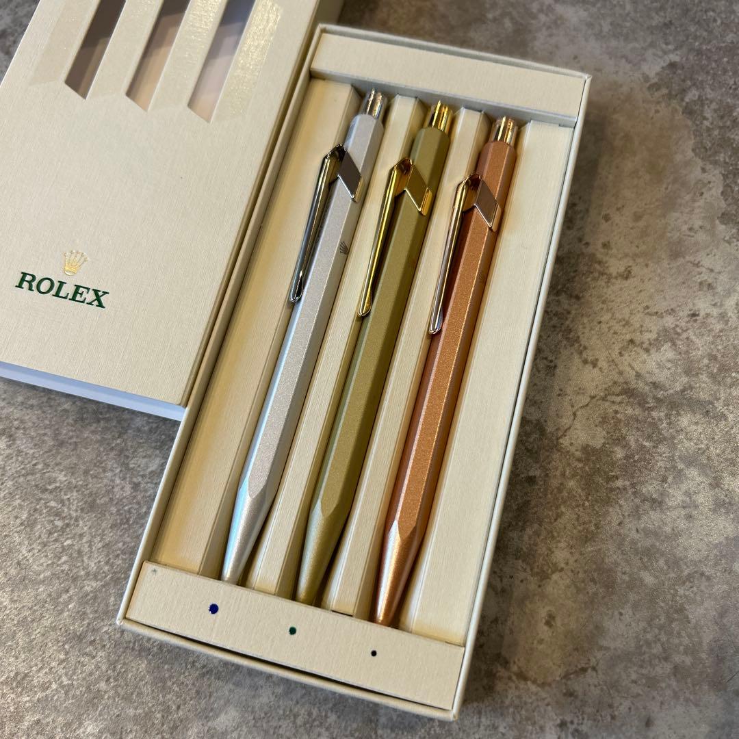 ROLEXロレックス 新品未使用カランダッシュ製ボールペン 3本セット 激レア