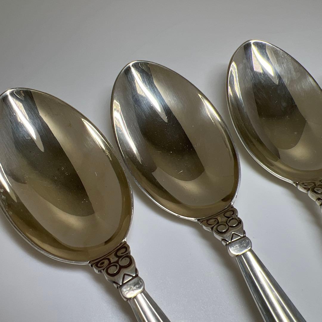 ジョージ ジェンセン エコーン 925sterling ディナースプーン 6本