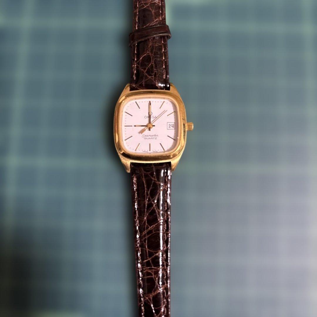 OMEGA アナログ時計 ホワイトダイヤル