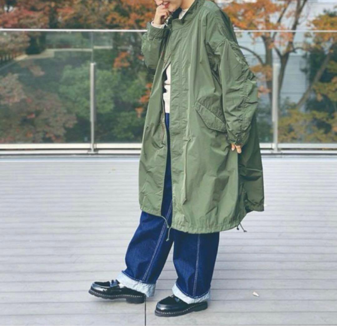 BEAMS BOY ネイビー モッズコート　SOLOTEX