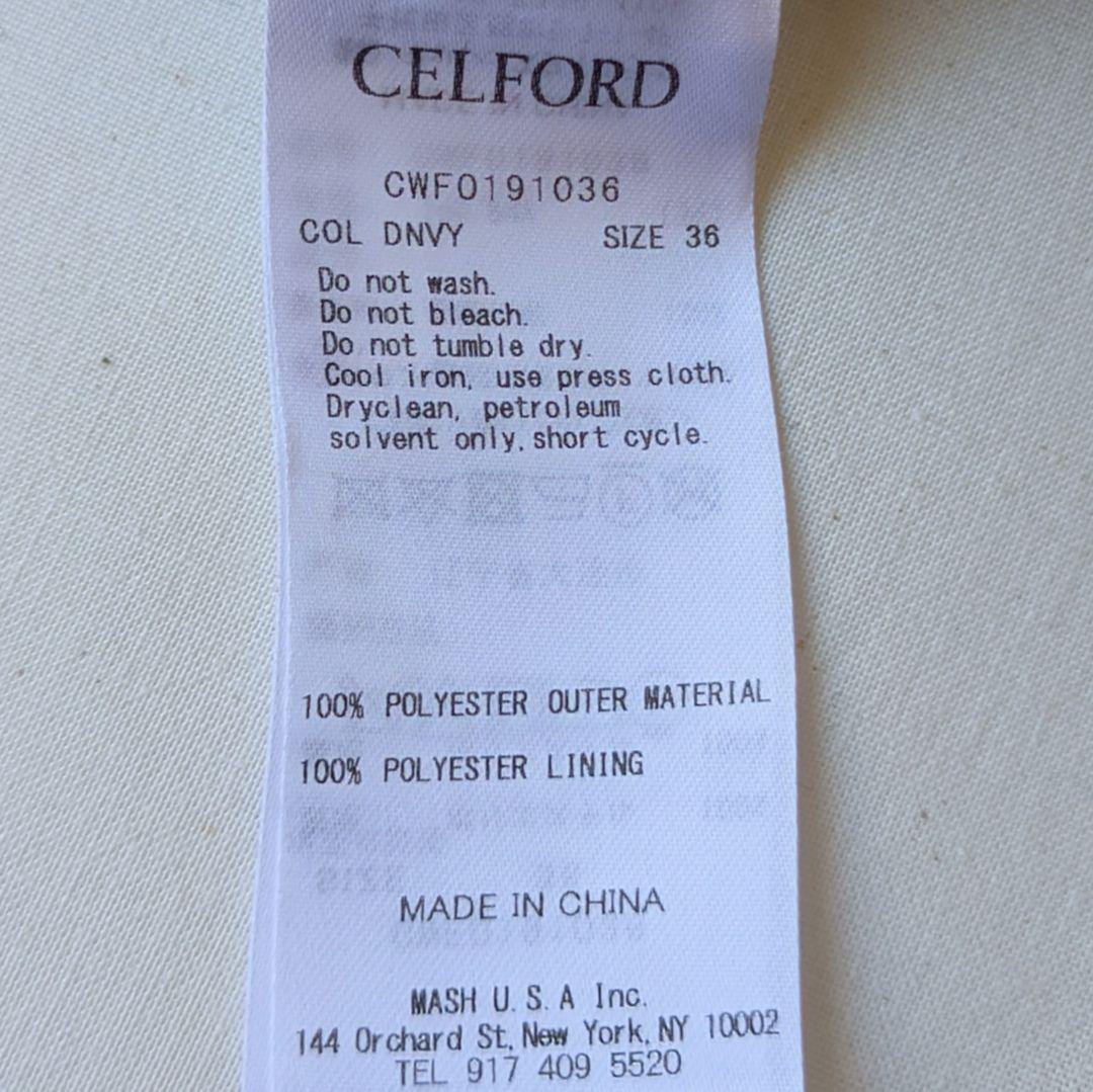 【美品】セルフォード フォーマル ネイビー ワンピース celford