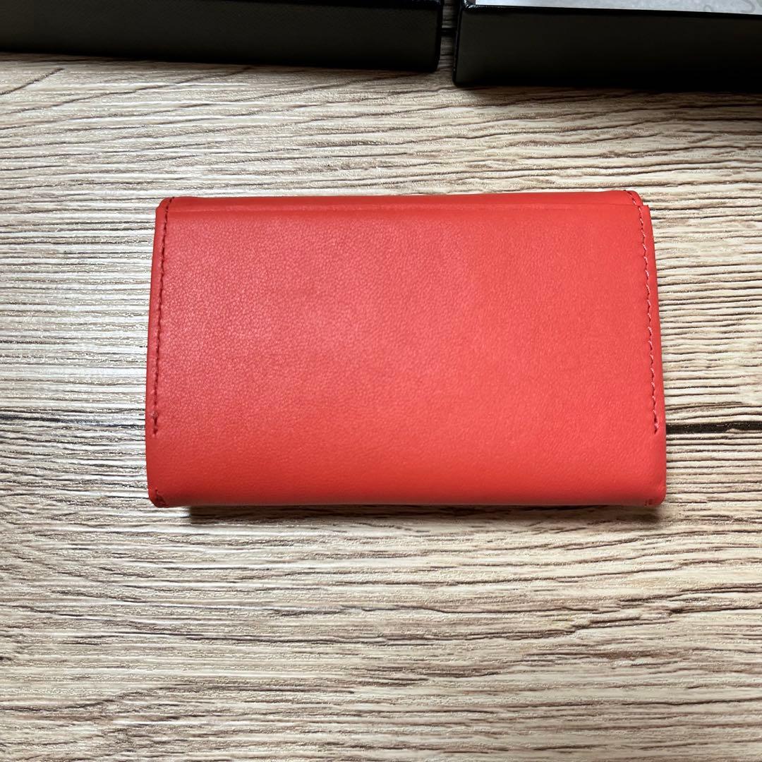 ポールスミス Paul Smith 名刺入れ レッド 箱付き　花柄