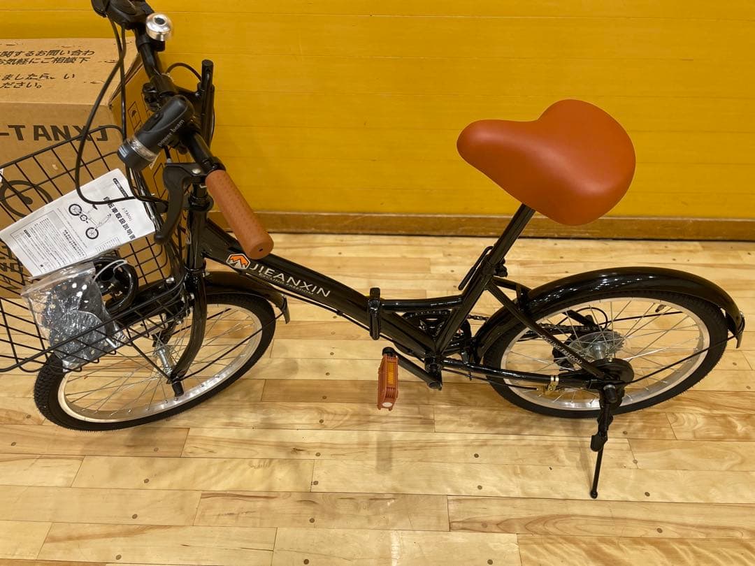 jieanxin 折りたたみ自転車 ブラック 変速付き