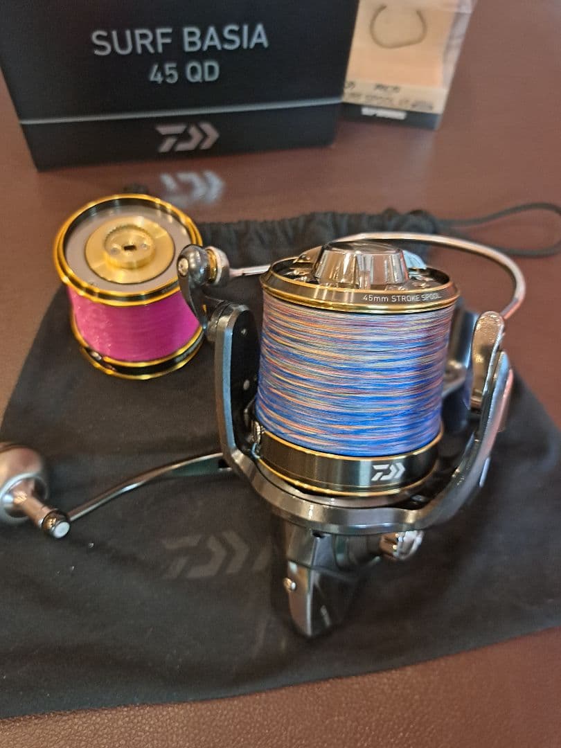 [状態良]ダイワ 21サーフベーシア45QD RCSサーフスプール付きゴメクサス