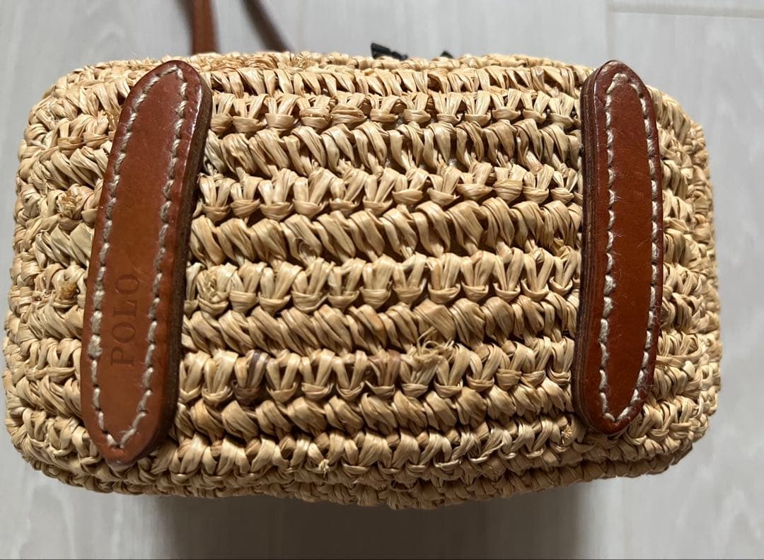 ✨POLO RALPH LAUREN ラフィア ミニベルポート バケットバッグ✨