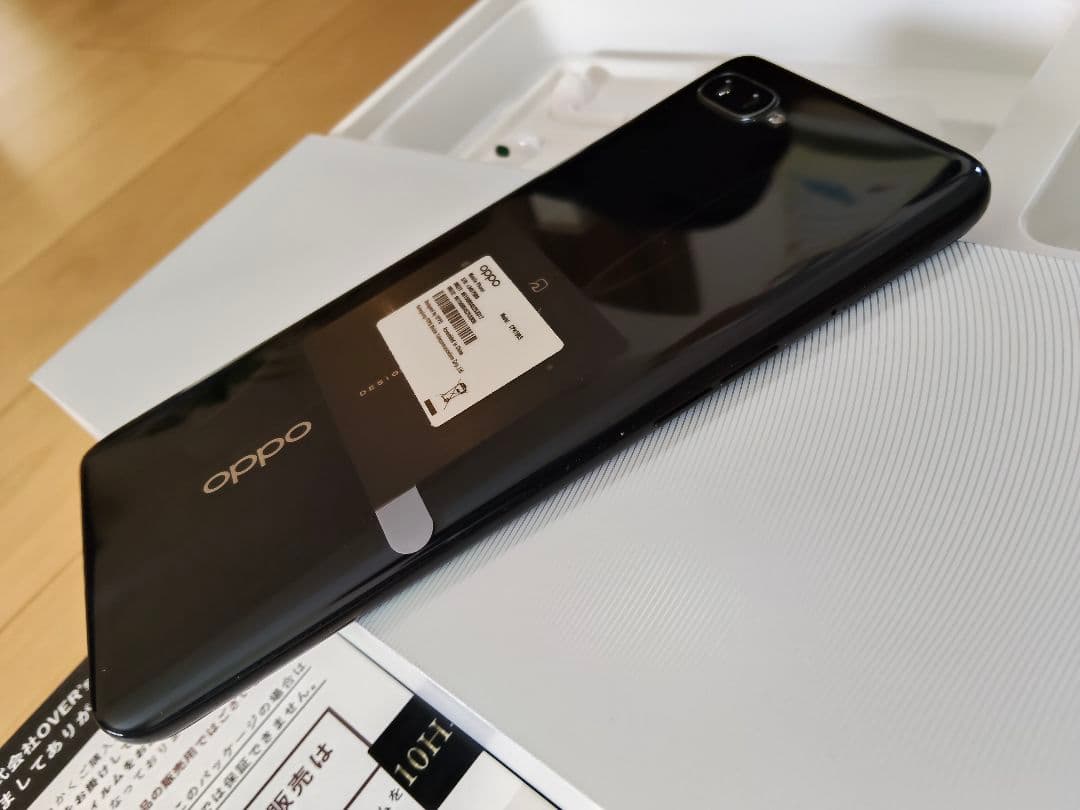 美品 OPPO オッポ Reno A ブラック SIMフリー シムフリー