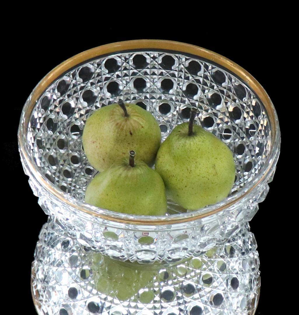 オールド・バカラ 美術館級 特注品 2kg 金縁特大鉢 ディアマンピエーリー