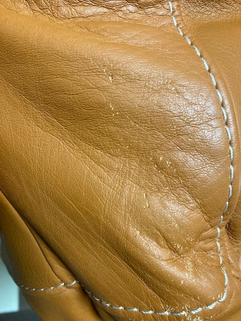 カリモク　ブラウンレザー 2人掛けソファ