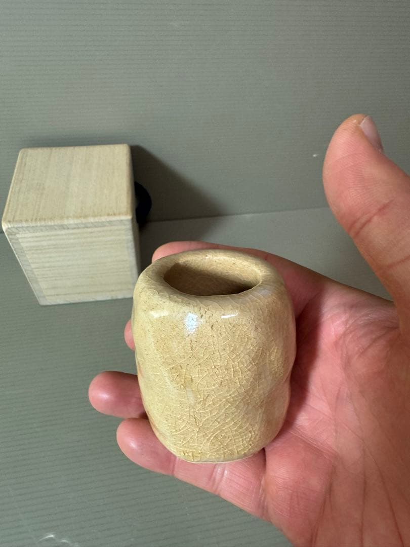 2873 萩焼　新庄助右衛門窯　蓋置　未使用