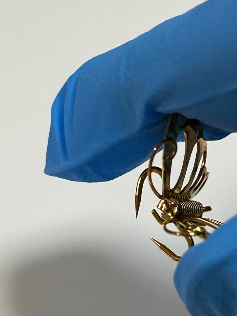 18金バタフライ蝶18Kブローチ