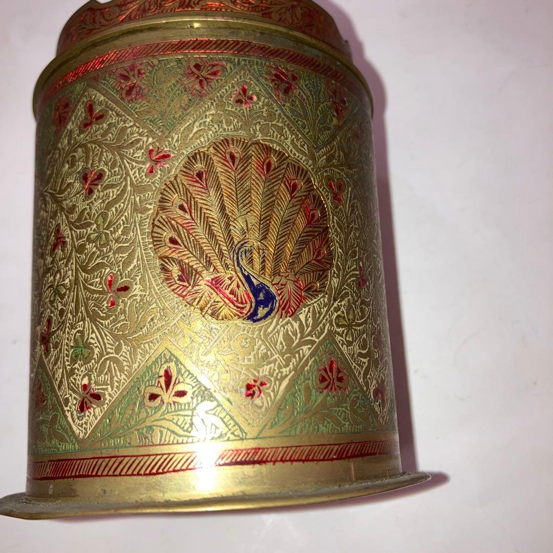 真鍮製エングレービング灰皿