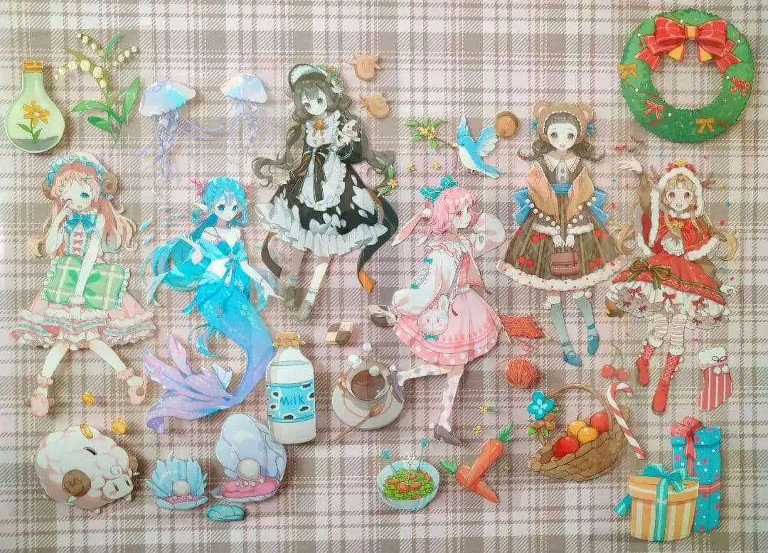 のこり１✩再販J91＃游园派对(PET)遊園派対アリス茶会切り売り海外人物マステ