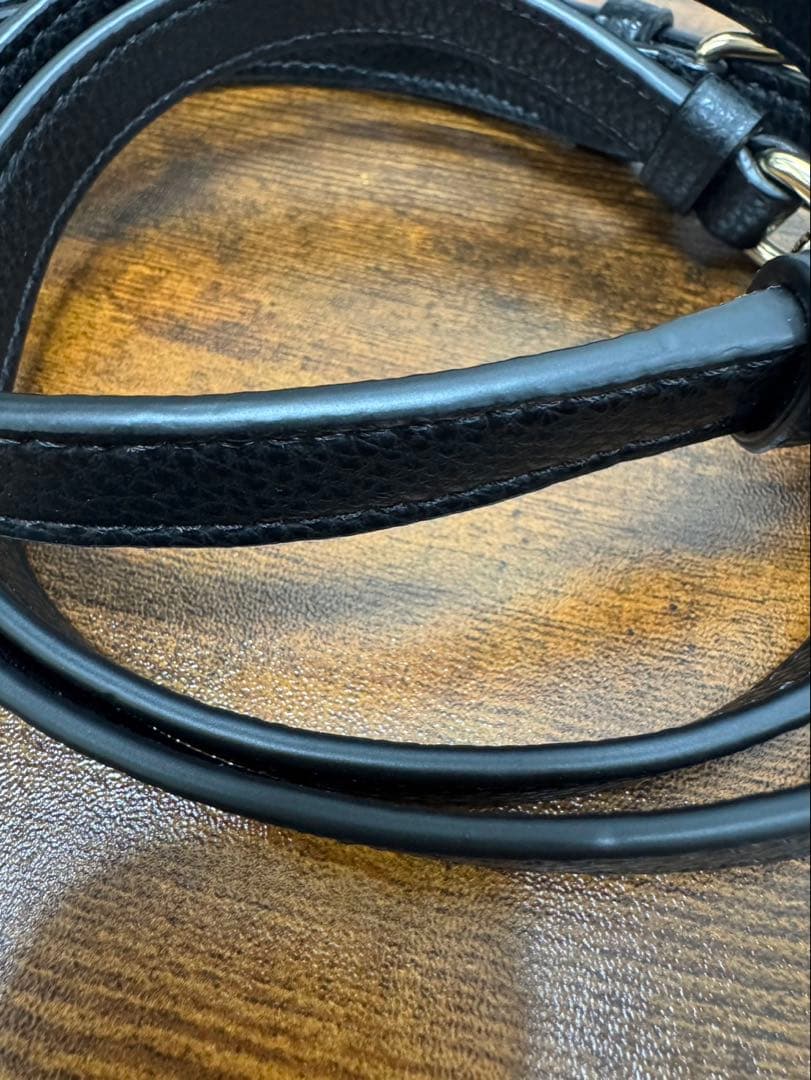 美品 COACH 2way ブラックレザー モリー ショルダーバッグ