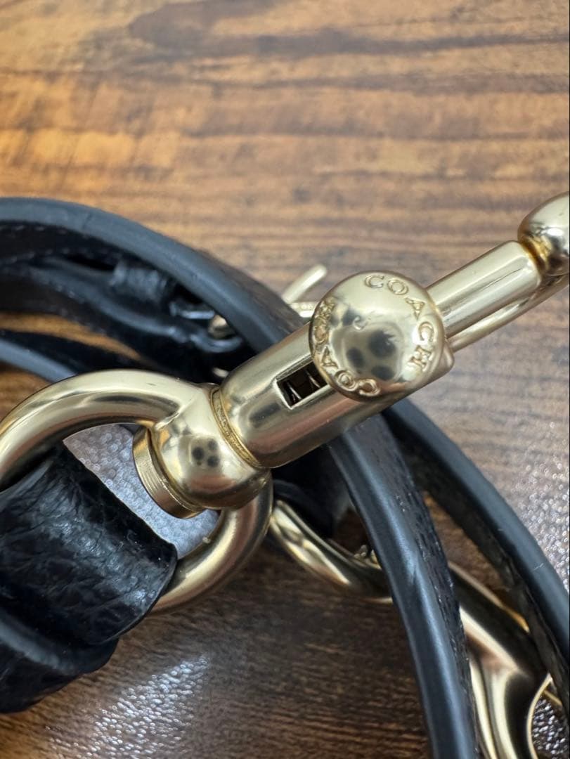 美品 COACH 2way ブラックレザー モリー ショルダーバッグ