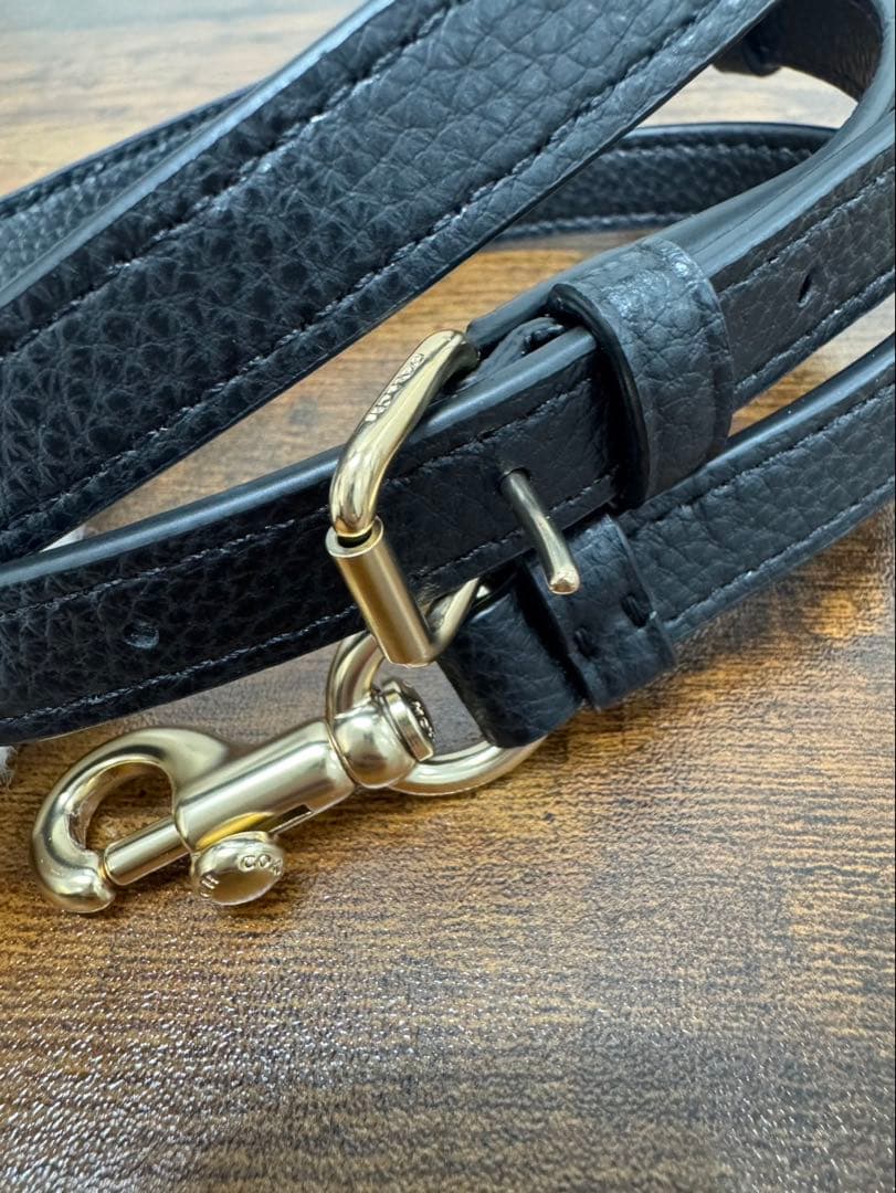 美品 COACH 2way ブラックレザー モリー ショルダーバッグ