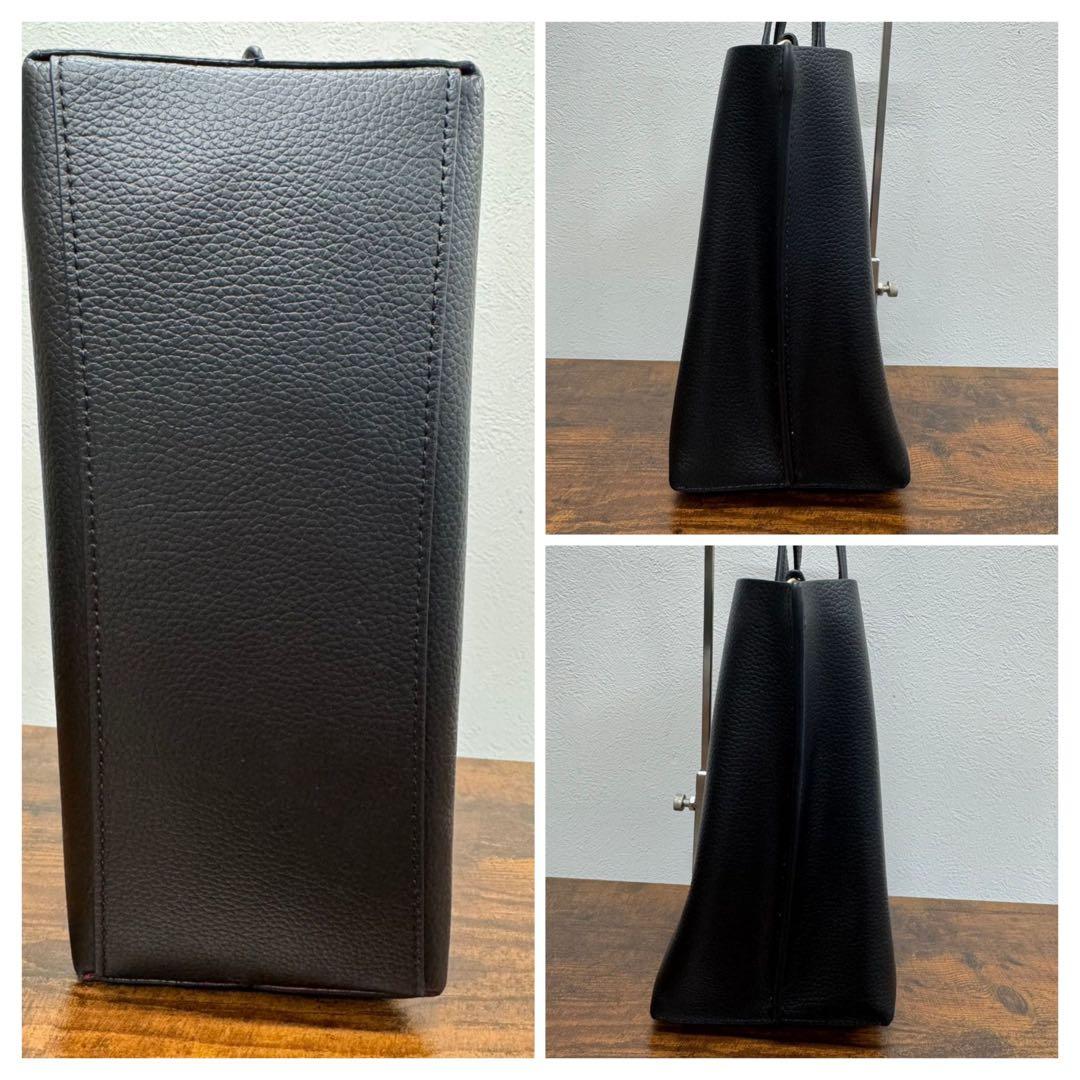 美品 COACH 2way ブラックレザー モリー ショルダーバッグ