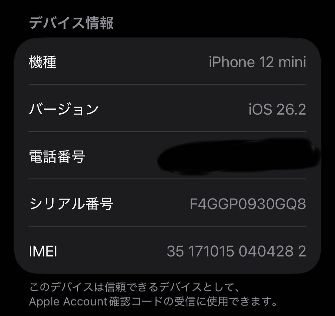 iPhone12 mini 本体のみ