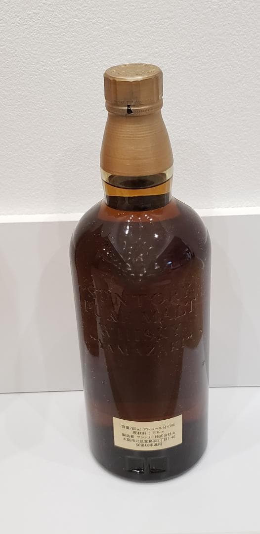 山崎 12年 ピュアモルトウイスキー 特級 向獅子 760ml 木箱付き