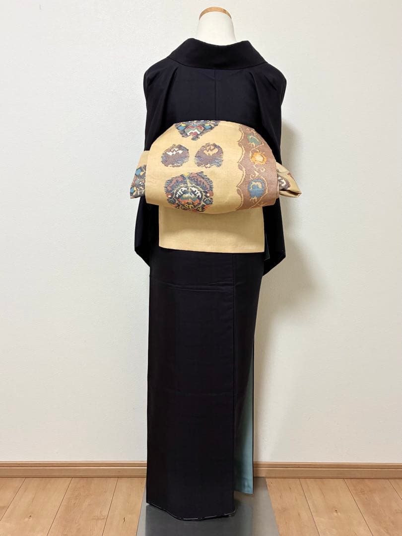 袋帯　洒落袋　カラフルな幾何学　正絹