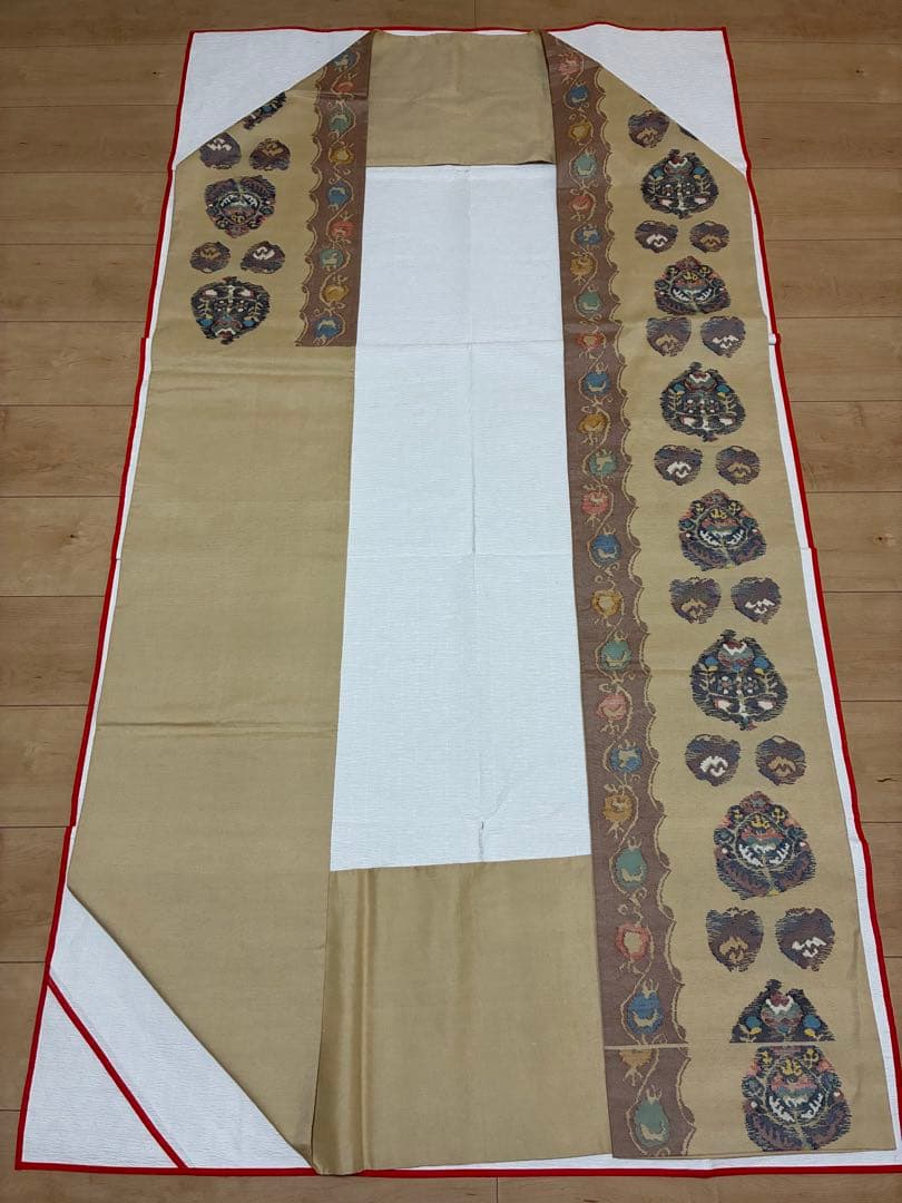 袋帯　洒落袋　カラフルな幾何学　正絹