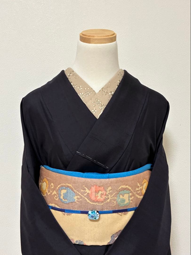 袋帯　洒落袋　カラフルな幾何学　正絹