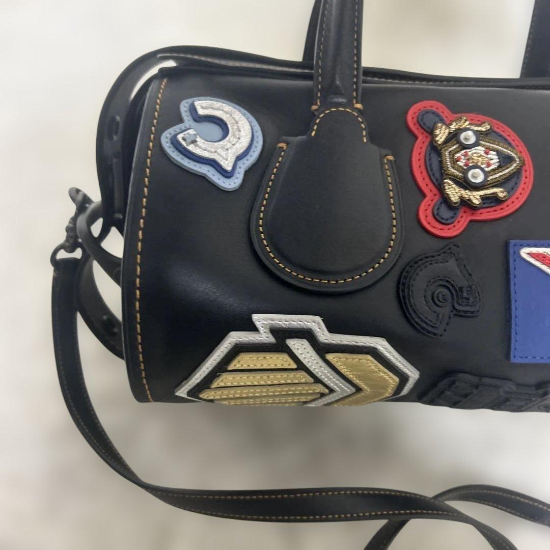 【未使用級】COACH 2way ショルダー ハンドバッグ クラブタン　ワッペン