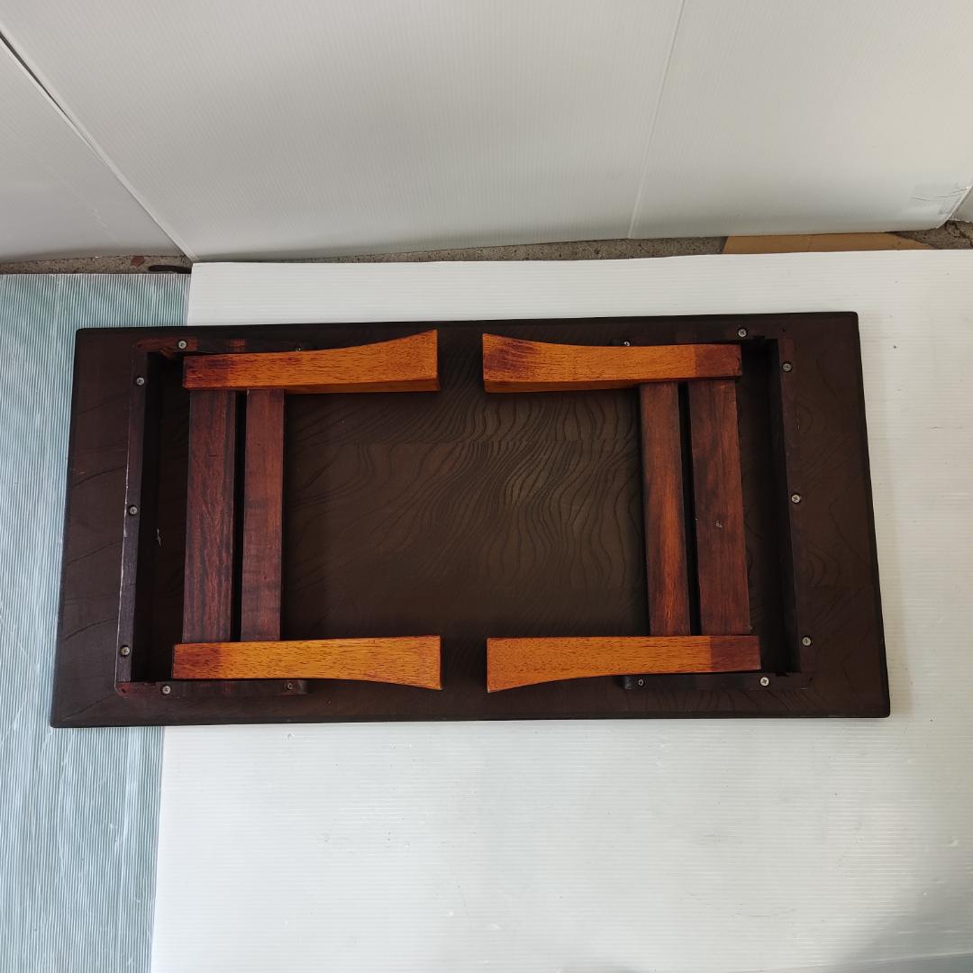 【アンティーク】昭和レトロ 木製 折り畳み式 四角形ちゃぶ台 文机 飾り台