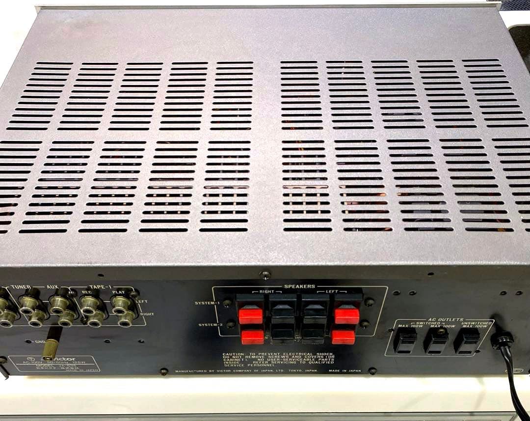 ②Victor プリメインアンプJA-S35 ビクター パワーメーターLED