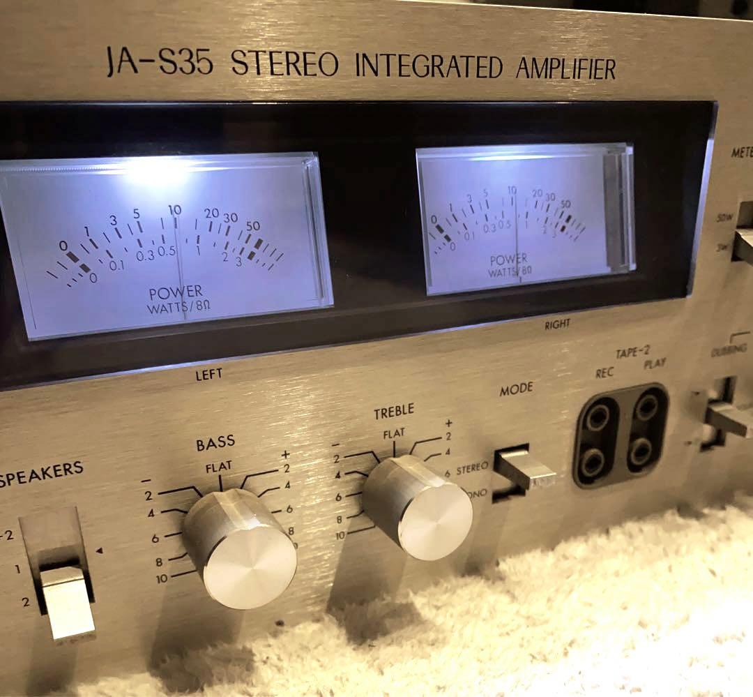 ②Victor プリメインアンプJA-S35 ビクター パワーメーターLED