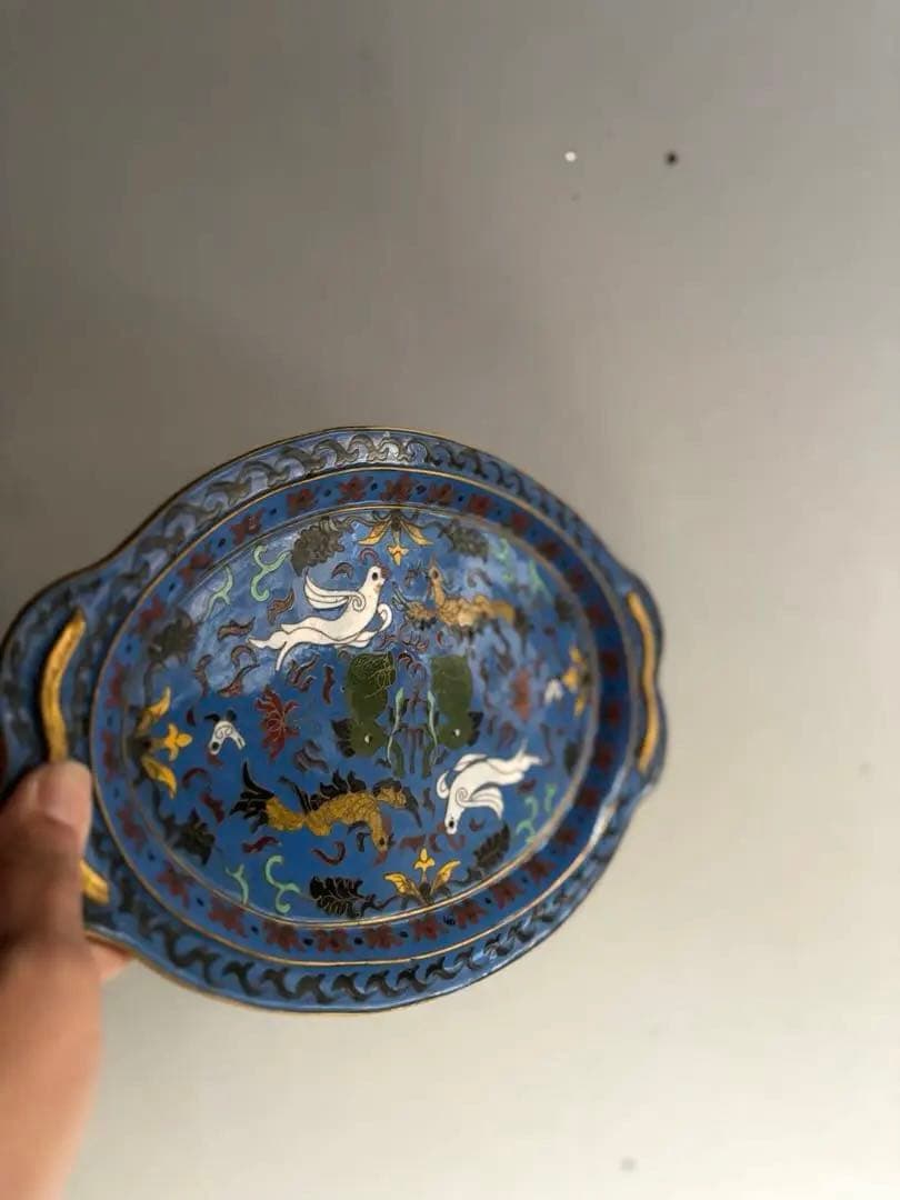 854 コレクション ヴィンテージ 七宝焼 ミニチュア 象のティーセット 景泰藍