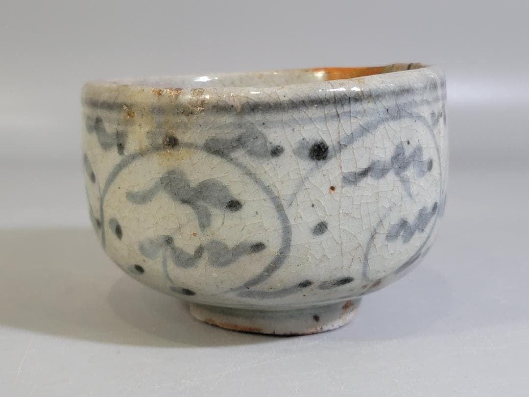 茶道具 古伊万里 染付 茶碗 古美術 DT476