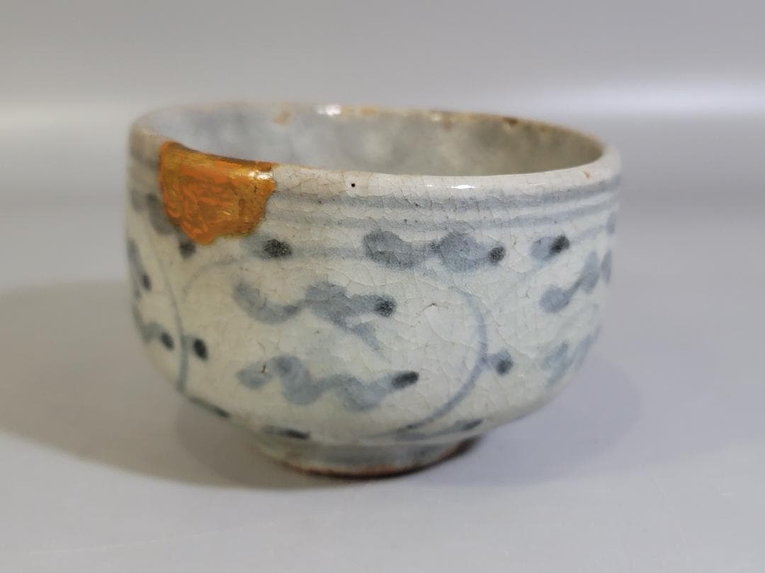 茶道具 古伊万里 染付 茶碗 古美術 DT476